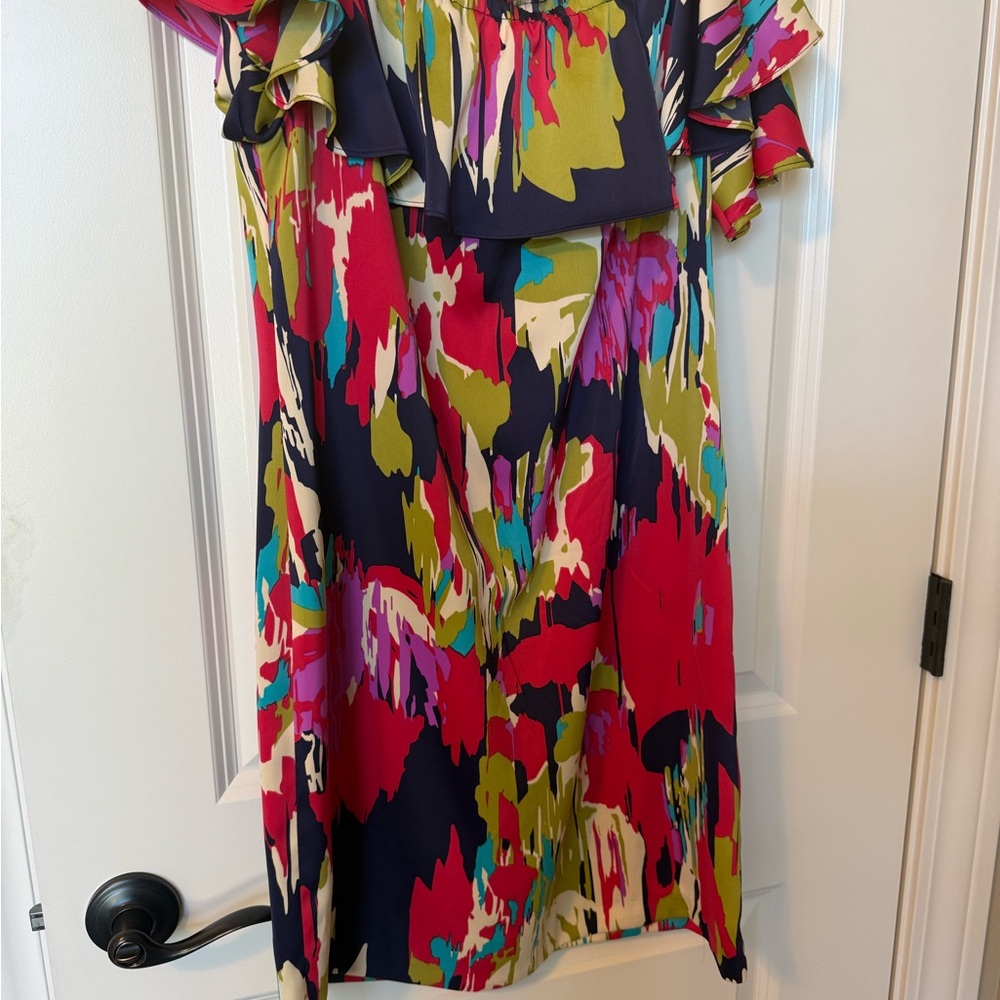 London Times Off-the-Shoulder Ruffle Dress – Size 4